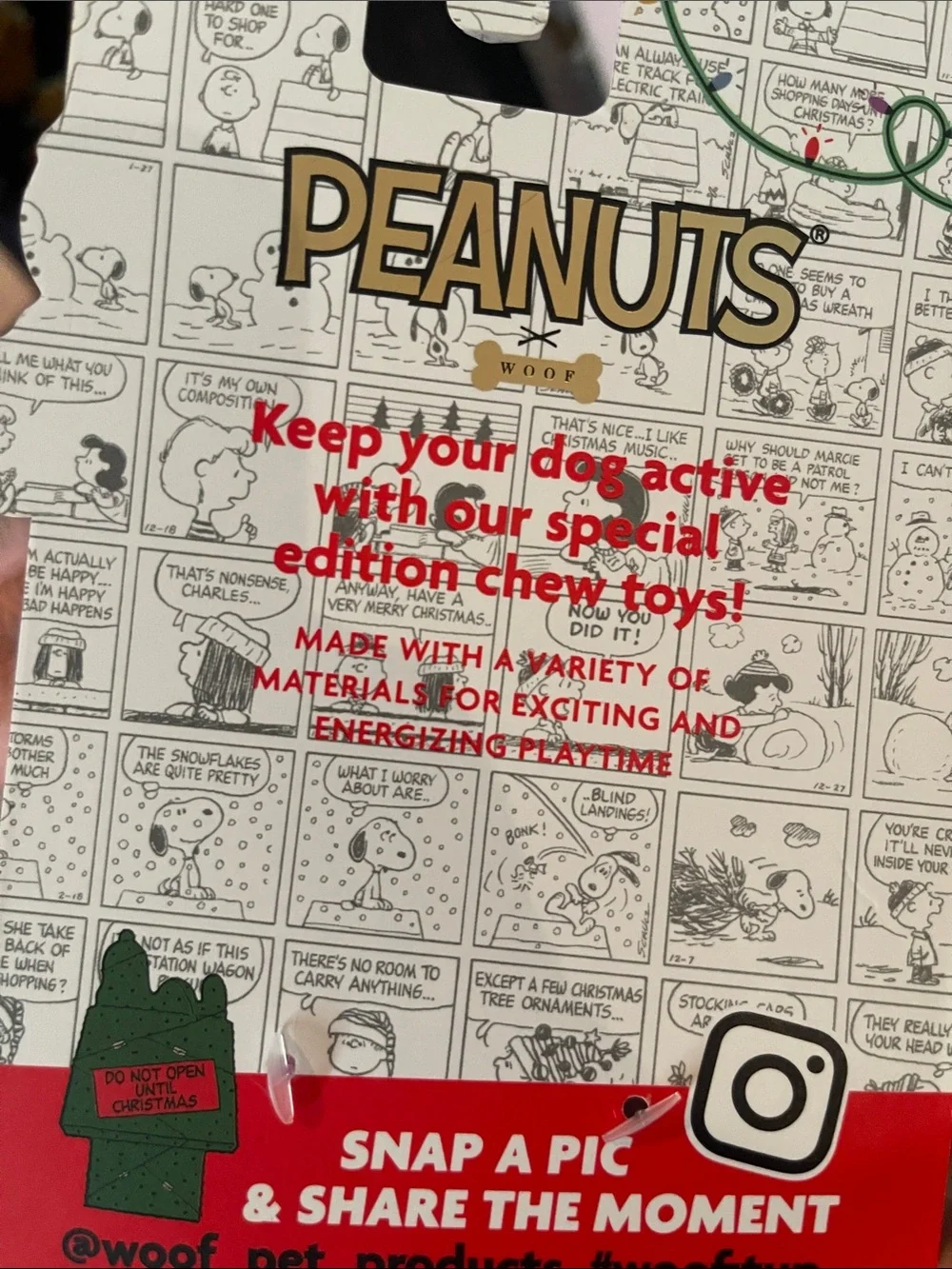Peanuts Snoopy Holiday Plush Dog Toy -